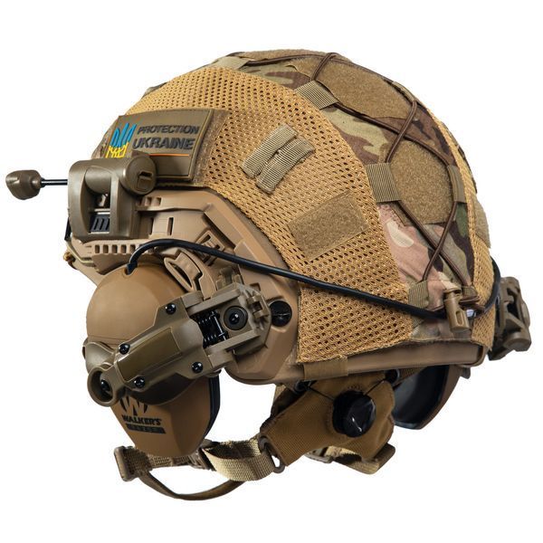 Шлем тактический Fast TEAM WENDY Helmet NIJ IIIA + Наушники Walkers Razor Slim с чебурашкой + фонарик + кавер 010S1 фото