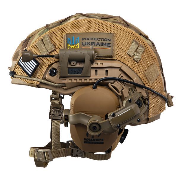 Шлем тактический Fast TEAM WENDY Helmet NIJ IIIA + Наушники Walkers Razor Slim с чебурашкой + фонарик + кавер 010S1 фото