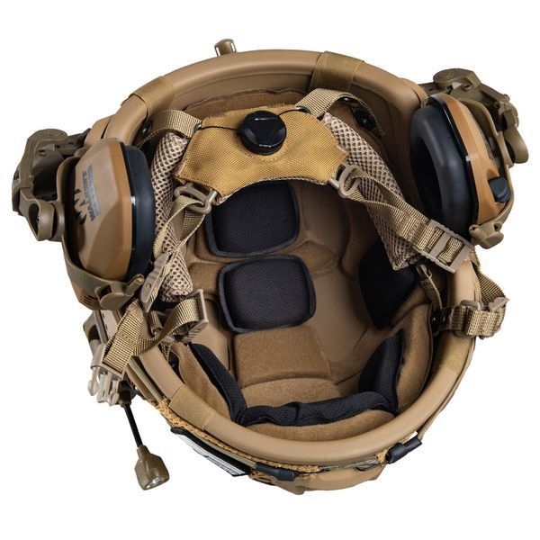 Шлем тактический Fast TEAM WENDY Helmet NIJ IIIA + Наушники Walkers Razor Slim с чебурашкой + фонарик + кавер 010S1 фото