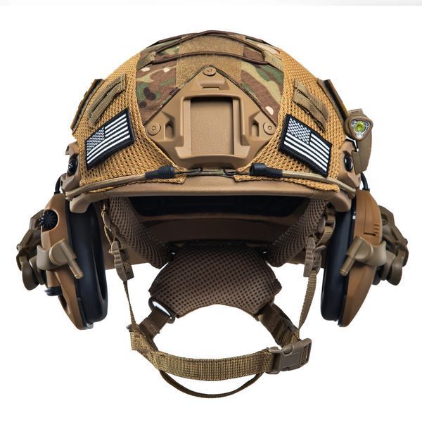 Шлем тактический Fast TEAM WENDY Helmet NIJ IIIA + Наушники Walkers Razor Slim с чебурашкой + фонарик + кавер 010S1 фото