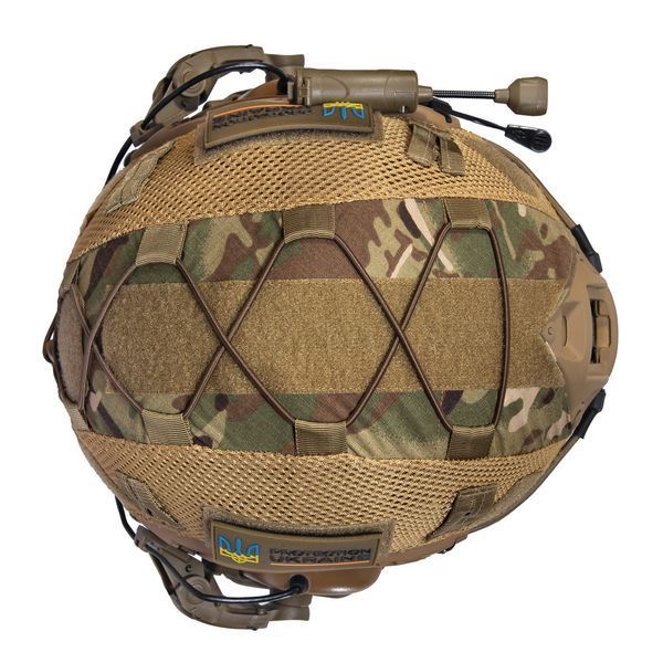 Шолом тактичний Fast Helmet NIJ IIIA + Навушники Earmor M32 MOD3 з чебурашкою +&nbsp;ліхтарик + кавер 020S1 фото