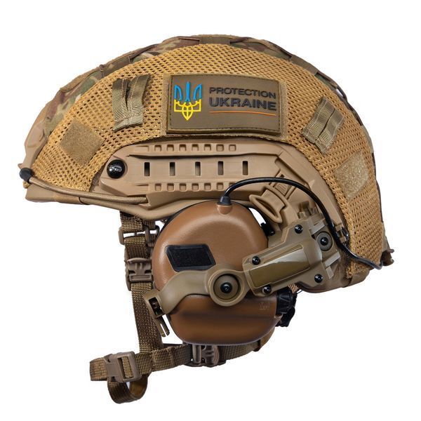 Шлем тактический Fast TEAM WENDY Helmet NIJ IIIA + Наушники Earmor M31 MOD3 с чебурашкой + кавер 021S1 фото