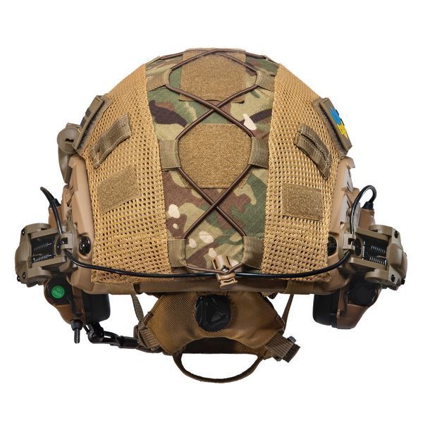 Шлем тактический Fast TEAM WENDY Helmet NIJ IIIA + Наушники Earmor M32 MOD3 с чебурашкой + фонарик + кавер 022S1 фото