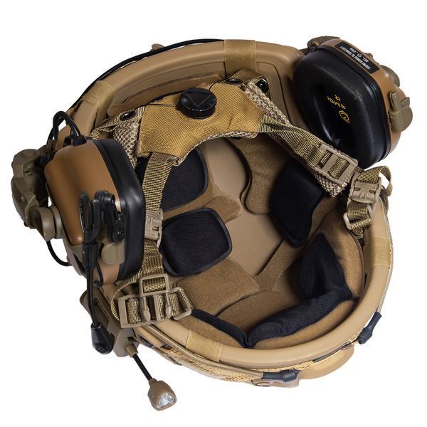 Шлем тактический Fast TEAM WENDY Helmet NIJ IIIA + Наушники Earmor M32 MOD3 с чебурашкой + фонарик + кавер 022S1 фото