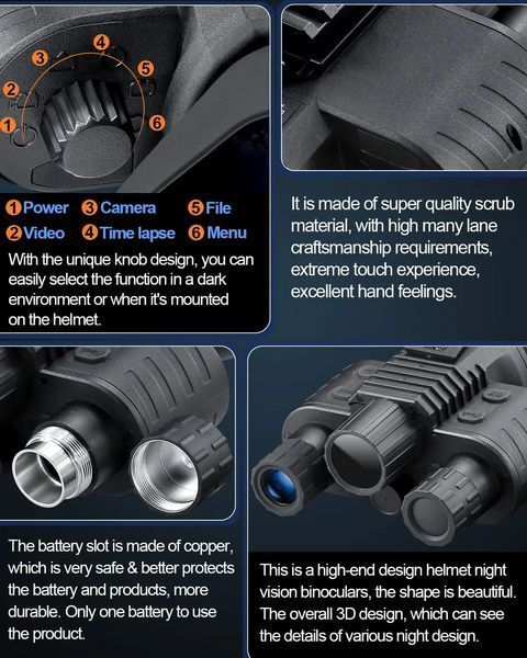 Прибор ночного видения NV-880 8x16MP 1080P HD WiFi 850nm (до 600м в темноте) + крепление FMA L4G2 (пластик) 2178744797 фото