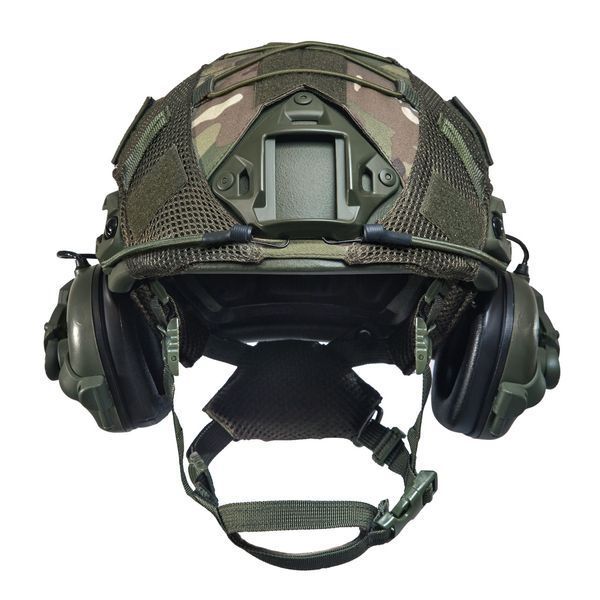 Шлем тактический Fast TEAM WENDY Helmet NIJ IIIA + Наушники Earmor M31 MOD3 с чебурашкой + кавер 025S1 фото