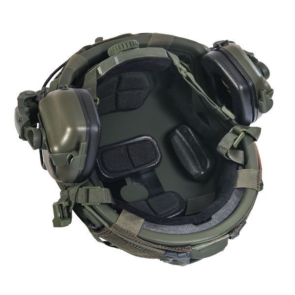 Шолом тактичний Fast Helmet NIJ IIIA + Навушники Earmor M31 MOD3 з чебурашкою + кавер 027S1 фото