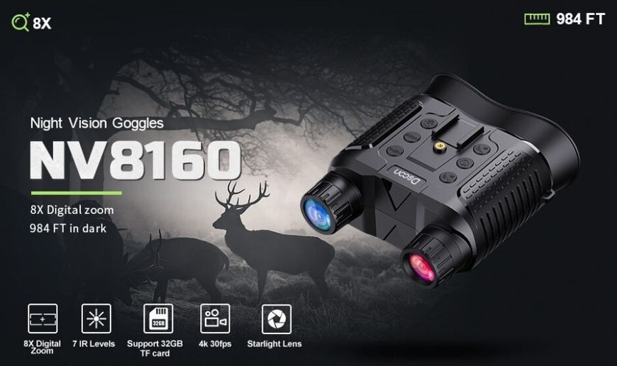 Бінокуляр нічного бачення Dsoon NV8160 + кріплення на голову + кронштейн FMA L4G24 на шолом 1859023577 фото