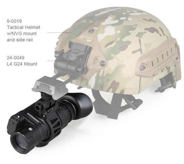 Монокуляр ночного видения PVS-14 (до 400м) с креплениями Mount на шлем 1887917583 фото
