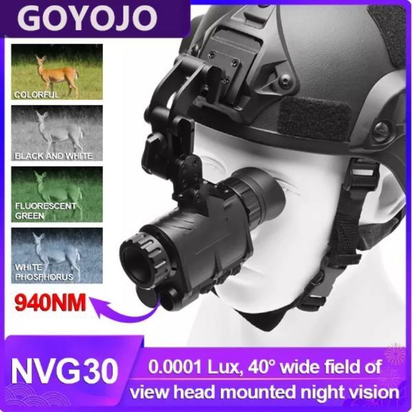 Комплект - монокуляр ночного видения NVG30 Wi-Fi 940nm + шлем (ABS-пластик) + крепления (Черный) 2191877106 фото