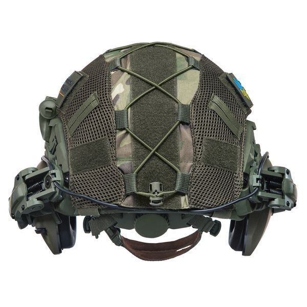 Шлем тактический Fast Helmet NIJ IIIA + Наушники Walkers Razor Slim с чебурашкой + фонарик + кавер 029S1 фото