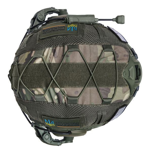 Шлем тактический Fast Helmet NIJ IIIA + Наушники Walkers Razor Slim с чебурашкой + фонарик + кавер 029S1 фото