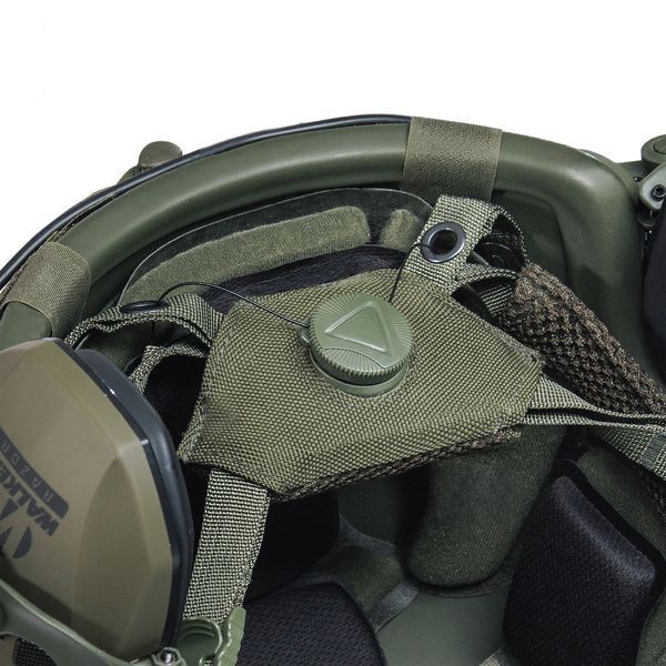 Шлем тактический Fast TEAM WENDY Helmet NIJ IIIA + Наушники Walkers Razor Slim с чебурашкой + кавер мультикам 031S1 фото