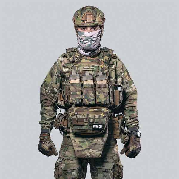 Бронежилет 6 класу "Ghost Gen4 V3+" з балістичним захистом 2 класу, системою швидкого скидання + 10 підсумків, колір мультикам 2206227641 фото