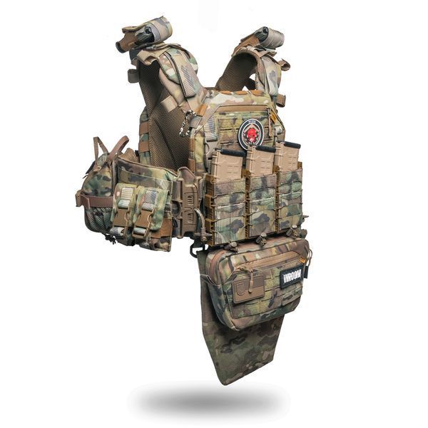 Бронежилет 6 класу "Ghost Gen4 V3+" з балістичним захистом 2 класу, системою швидкого скидання + 10 підсумків, колір мультикам 2206227641 фото