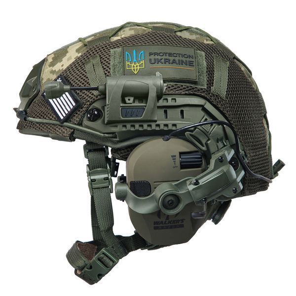 Шолом тактичний Fast TEAM WENDY Helmet NIJ IIIA + Навушники Walkers Razor Slim з чебурашкою +&nbsp;ліхтарик + кавер 038S1 фото