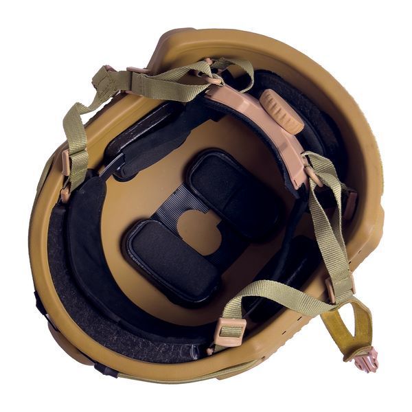 Шолом тактичний FAST Helmet NIJ IIIA балістичний кевларовий койот + Кавер мультикам 012 фото