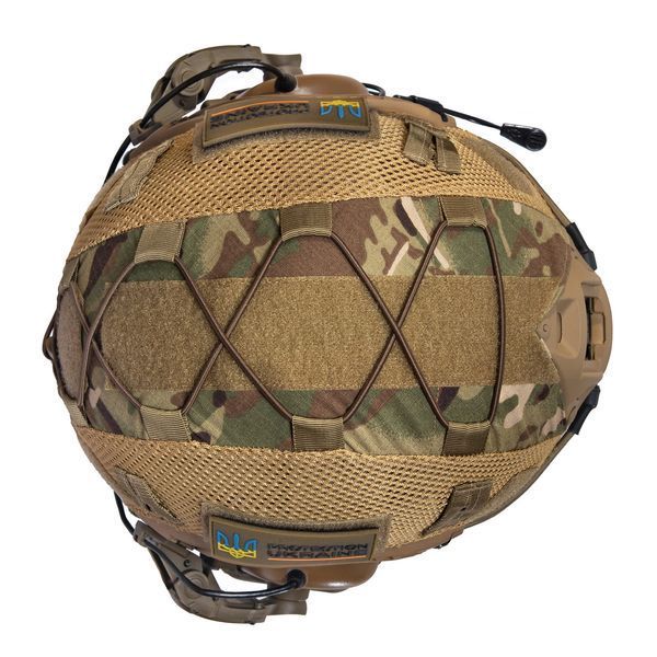Шолом тактичний Fast Helmet NIJ IIIA + Навушники Earmor M32 MOD3 з чебурашкою + кавер 019XL2 фото