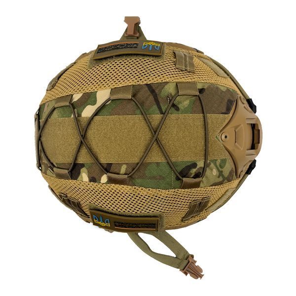 Шолом тактичний FAST Helmet NIJ IIIA балістичний кевларовий койот + Кавер мультикам 012 фото