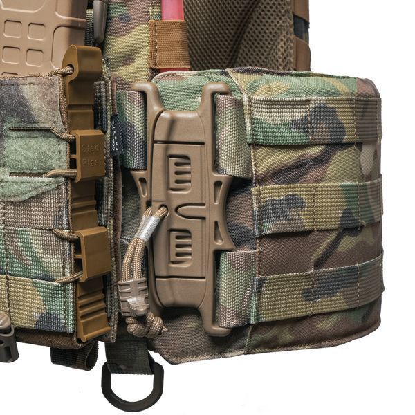 Полегшений бронежилет 6 класу &laquo;Ghost Gen4 V2&raquo; з керамічними бронеплитами, системою швидкоскидання + 9 підсумки, колір мультикам 2206327451 фото