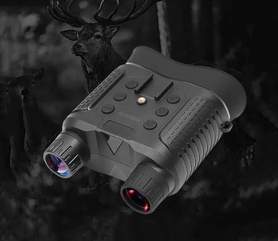 Прилад (бінокуляр) нічного бачення NV8160 (до 400м) з кріпленням на голову та шолом (Чорний) 1998886245 фото