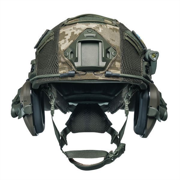 Шлем тактический Fast TEAM WENDY Helmet NIJ IIIA + Наушники Walkers Razor Slim с чебурашкой + фонарик + кавер 041 фото