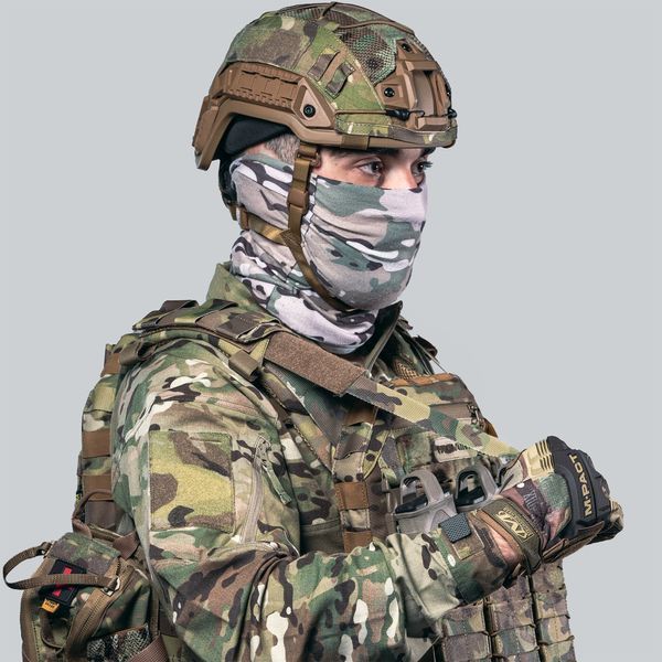 Бронежилет 6 класу "Ghost Gen4 V3" з балістичним захистом 1 класу, системою швидкого скидання + 10 підсумків, колір мультикам 2206404245 фото