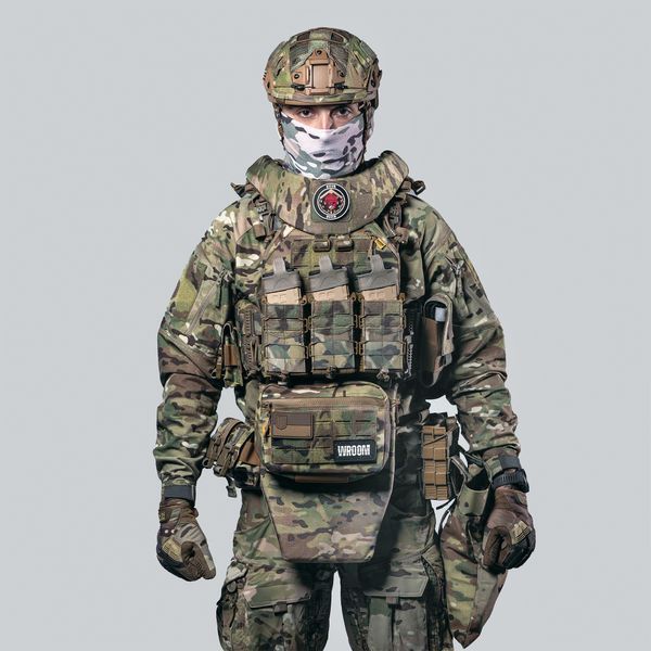 Бронежилет 6 класу Neptun GEN4 V4 мультикам, з балістичним захистом 1 класу, системою швидкого скидання + 9 підсумків 2217371061 фото