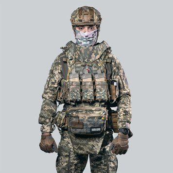 Бронежилет 6 класу "Ghost Gen4 V4+" з балістичним захистом 2 класу, системою швидкого скидання + 9 підсумків, колір піксель 2236160264 фото