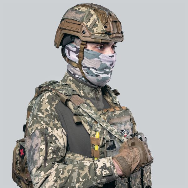 Бронежилет 6 класу "Ghost Gen4 V3" з балістичним захистом 1 класу, системою швидкого скидання + 10 підсумків, колір піксель 2236200009 фото