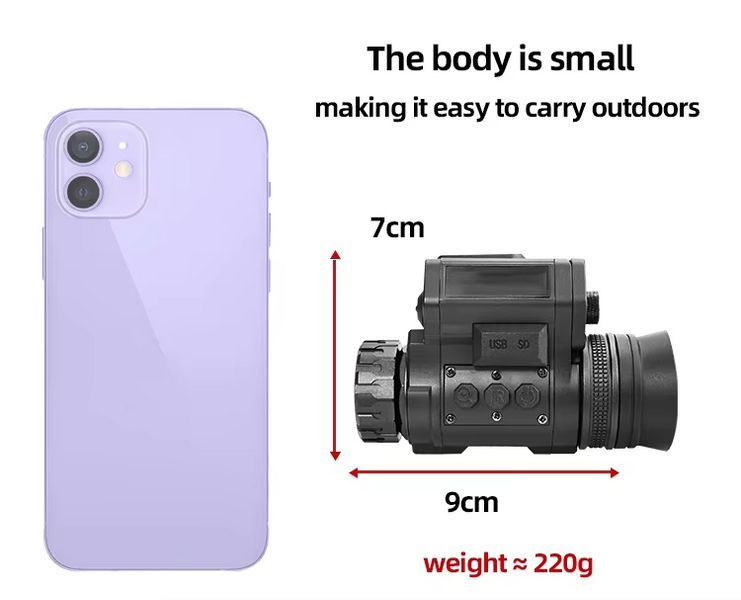 Монокуляр нічного бачення NVG50 2.5k 45&deg; Wi-Fi 940нм (до 600м у темряві) 2618051706 фото