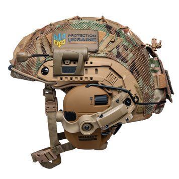 Шолом тактичний Fast TEAM WENDY Helmet NIJ IIIA + Навушники Walkers Razor Slim з чебурашкою +&nbsp;ліхтарик + кавер 048S1 фото