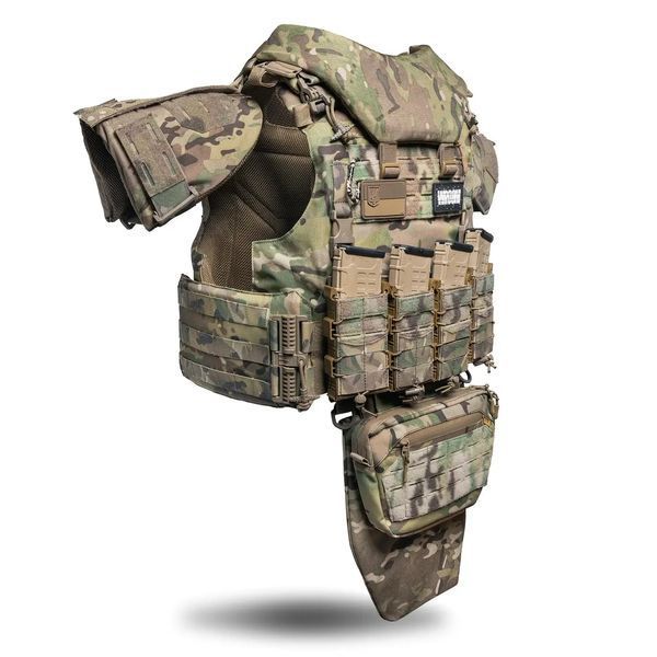 Бронежилет 6 класу OTAMAN GEN4 V5 зі збільшеною площею захисту, колір Мультикам 9068 фото