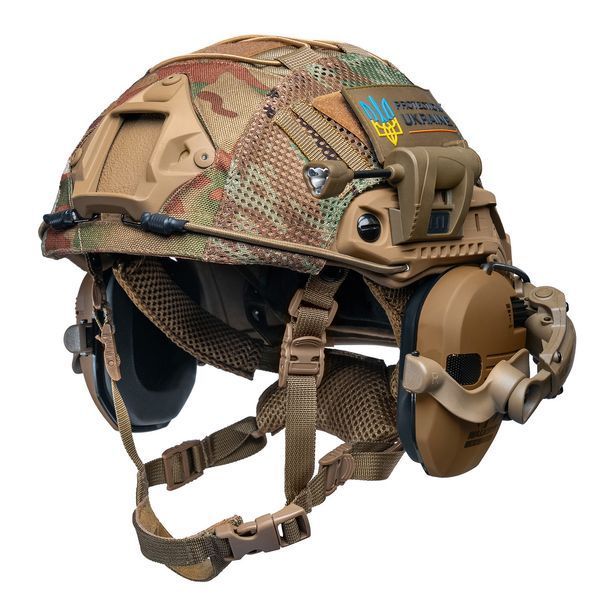 Шолом тактичний Fast TEAM WENDY Helmet NIJ IIIA + Навушники Walkers Razor Slim з чебурашкою +&nbsp;ліхтарик + кавер 048S1 фото