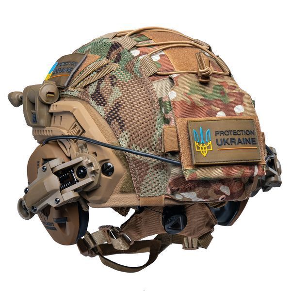 Шолом тактичний Fast TEAM WENDY Helmet NIJ IIIA + Навушники Walkers Razor Slim з чебурашкою +&nbsp;ліхтарик + кавер 048S1 фото