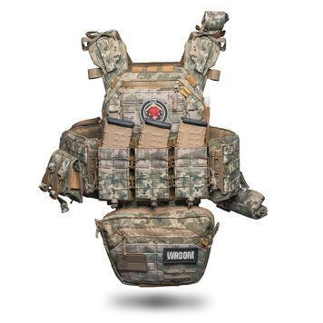 Бронежилет 6 класу &laquo;Ghost Gen4 V2&raquo; з балістичним захистом 1 класу, системою швидкого скидання + 9 підсумків, колір піксель 2236259265 фото