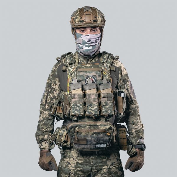 Бронежилет 6 класу &laquo;Ghost Gen4 V2&raquo; з балістичним захистом 1 класу, системою швидкого скидання + 9 підсумків, колір піксель 2236259265 фото