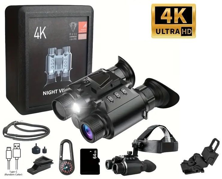 Бинокль ночного видения Z9158 4K FHD HD 850нм (до 600м в темноте) MicroSD 64GB + крепление FMA L4G24 2679437923 фото