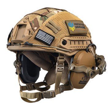 Шолом тактичний Fast TEAM WENDY Helmet NIJ IIIA + Навушники Walkers Razor Slim з чебурашкою +&nbsp;кавер мультикам 008S1 фото