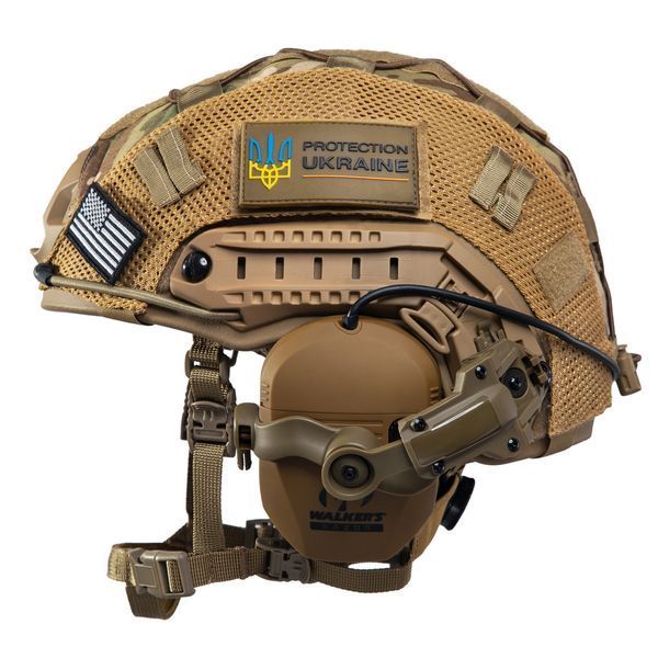 Шолом тактичний Fast TEAM WENDY Helmet NIJ IIIA + Навушники Walkers Razor Slim з чебурашкою +&nbsp;кавер мультикам 008S1 фото