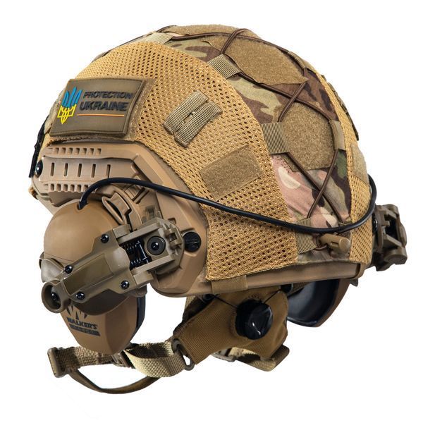 Шолом тактичний Fast TEAM WENDY Helmet NIJ IIIA + Навушники Walkers Razor Slim з чебурашкою +&nbsp;кавер мультикам 008S1 фото
