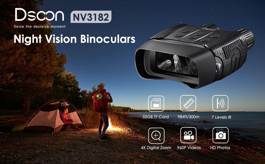 Бинокль ночного видения Dsoon Night Vision NV3182 (до 300м в темноте) 1672852243 фото