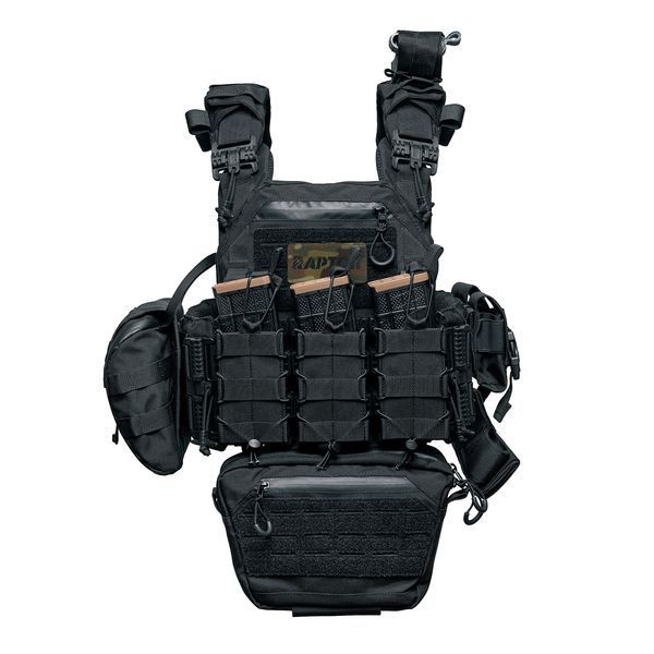 Плитоноска RAPTOR VORTEX Чёрный с быстрым сбросом. MOLLE 9 подсумков 101-5 фото