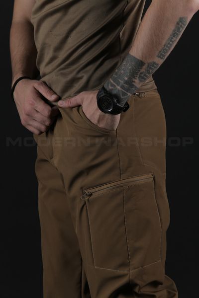 Штани зимові Хантер Софтшелл койот термофліс 44-46\3 HS_PANTS_CT_001 фото