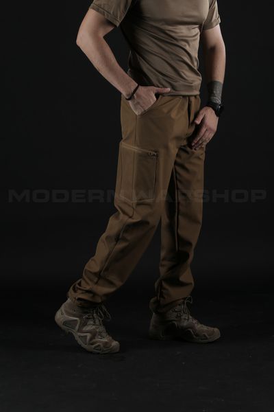 Штани зимові Хантер Софтшелл койот термофліс 44-46\3 HS_PANTS_CT_001 фото
