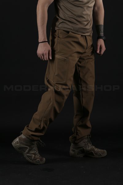 Штани зимові Хантер Софтшелл койот термофліс 44-46\3 HS_PANTS_CT_001 фото