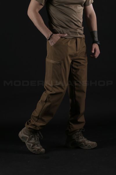Штани зимові Хантер Софтшелл койот термофліс 44-46\3 HS_PANTS_CT_001 фото